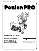 Poulan Pro PP927ESA Owner's Manual