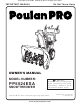 Poulan Pro PP5524ESA Owner's Manual