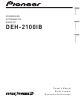 Pioneer DEH-2100IB Owner's Manual