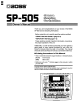 Roland SP-505 Owner's Manual