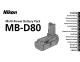 Nikon MB-D80 Instruction Manual
