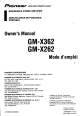 Pioneer GM-X362 Owner's Manual