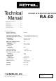 Rotel RA-02 Technical Manual
