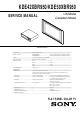 Sony KDE42XBR950 Service Manual