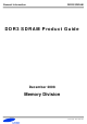 Samsung DDR3 SDRAM Product Manual