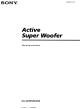Sony SA-W305 Operating Instructions Manual