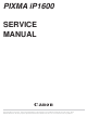 Canon Pixma iP1600 Pixma iP1200 Service Manual