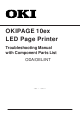 Oki OKIPAGE 10ex Troubleshooting Manual