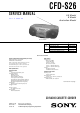 Sony CFD-S26 Service Manual