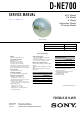 Sony D-NE700 Service Manual