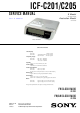 Sony ICF-C201 Service Manual