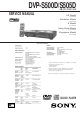 Sony DVP-S500D Service Manual