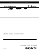 Sony KE-42M1 Service Manual