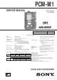 Sony Walkman PCM-M1 Service Manual