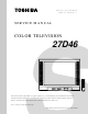 Toshiba 27D46 Service Manual