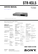 Sony STR-KSL5 Service Manual