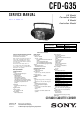 Sony CFD-G35 Service Manual