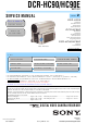 Sony DCR-HC90 Service Manual