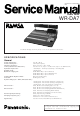 Panasonic WR-DA7 Service Manual