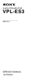Sony VPL-ES3 Service Manual