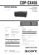 Sony CDP-CX455 Service Manual