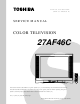 Toshiba 27AF46C Service Manual