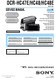 Sony Handycam DCR-HC47E Service Manual