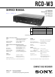 Sony RCD-W3 Service Manual