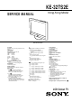 Sony KE-32TS2E Service Manual