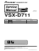 Pioneer VSX-D711 Service Manual