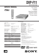 Sony DVP-F11 Service Manual