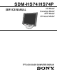 Sony SDM-HS74 Service Manual