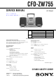 Sony CFD-ZW755 Service Manual