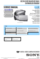 Sony DCR-DVD105 Service Manual