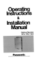 Panasonic WV-RC150 Operating Instructions & Installation Manual