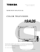 Toshiba 19A26 Service Manual