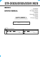 Sony STR-DE835 Service Manual Supplement