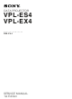 Sony VPL-ES4 Service Manual