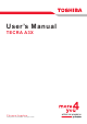 Toshiba TECRA A3X User Manual