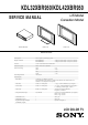 Sony KDL32XBR950 Service Manual