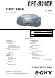 Sony CFD-S20CP Service Manual