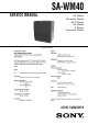 Sony SA-WM40 Service Manual