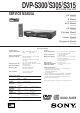 Sony DVP-S300 Service Manual