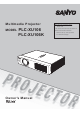 Sanyo PLC-XU106 Owner's Manual