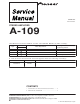 Pioneer A-109 Service Manual