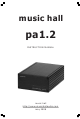 Music Hall pa1.2 Instruction Manual