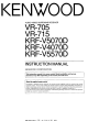 Kenwood VR-705 Instruction Manual