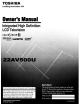 Toshiba 22AV500U Owner's Manual