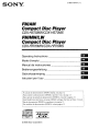 Sony CDX-HS70MW Operating Instructions Manual