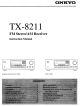Onkyo TX-8211 Instruction Manual